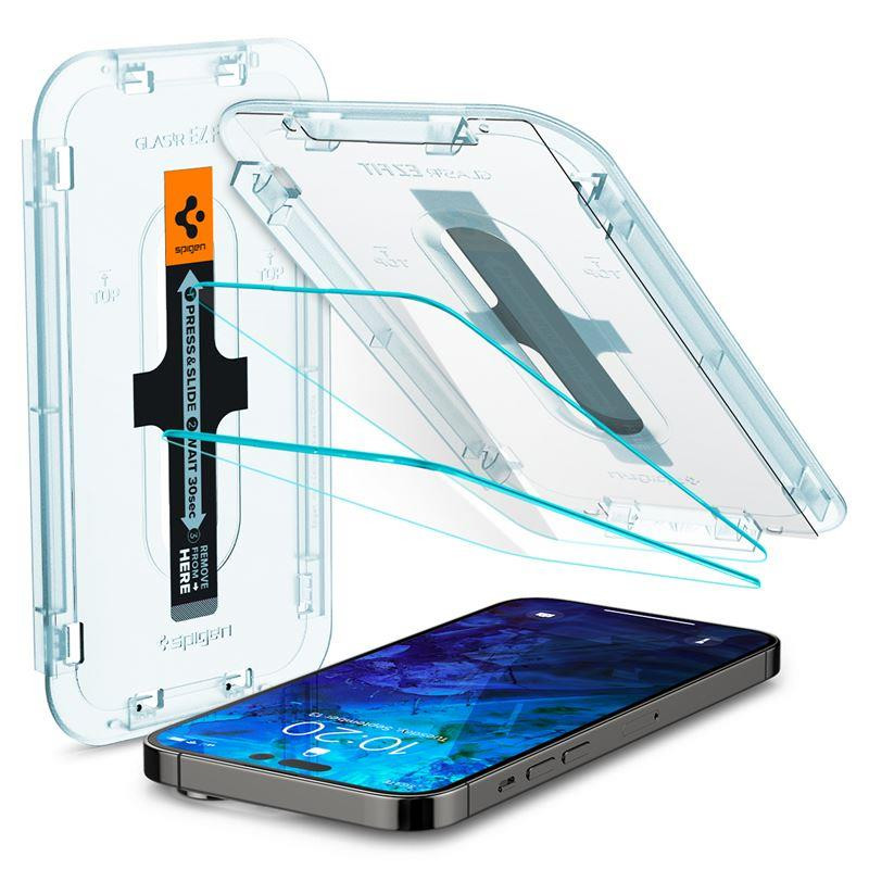 Spigen Glas.tR EZ Fit grūdintas stiklas skirtas iPhone 14 Pro Max - 2 vnt.
