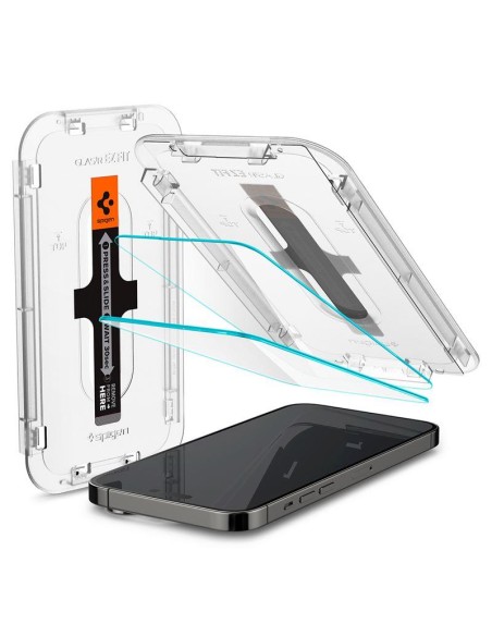 Spigen Glas.tR EZ Fit grūdintas stiklas skirtas iPhone 14 Pro Max - 2 vnt. Spigen Glas.tR EZ Fit grūdintas stiklas skirtas iPhone 14 Pro Max - 2 vnt.