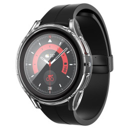 „Spigen Thin Fit“ dėklas ir grūdinto stiklo rinkinys, skirtas „Samsung Galaxy Watch 5 Pro“ (45 mm) – skaidrus