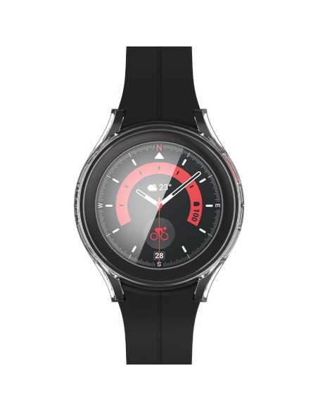 „Spigen Thin Fit“ dėklas ir grūdinto stiklo rinkinys, skirtas „Samsung Galaxy Watch 5 Pro“ (45 mm) – skaidrus „Spigen Thin Fit“ dėklas ir grūdinto stiklo rinkinys, skirtas „Samsung Galaxy Watch 5 Pro“ (45 mm) – skaidrus