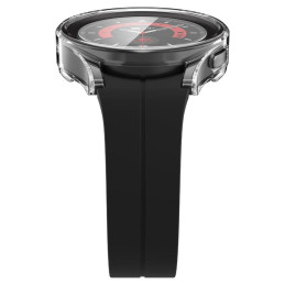 „Spigen Thin Fit“ dėklas ir grūdinto stiklo rinkinys, skirtas „Samsung Galaxy Watch 5 Pro“ (45 mm) – skaidrus