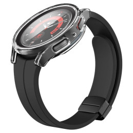 „Spigen Thin Fit“ dėklas ir grūdinto stiklo rinkinys, skirtas „Samsung Galaxy Watch 5 Pro“ (45 mm) – skaidrus