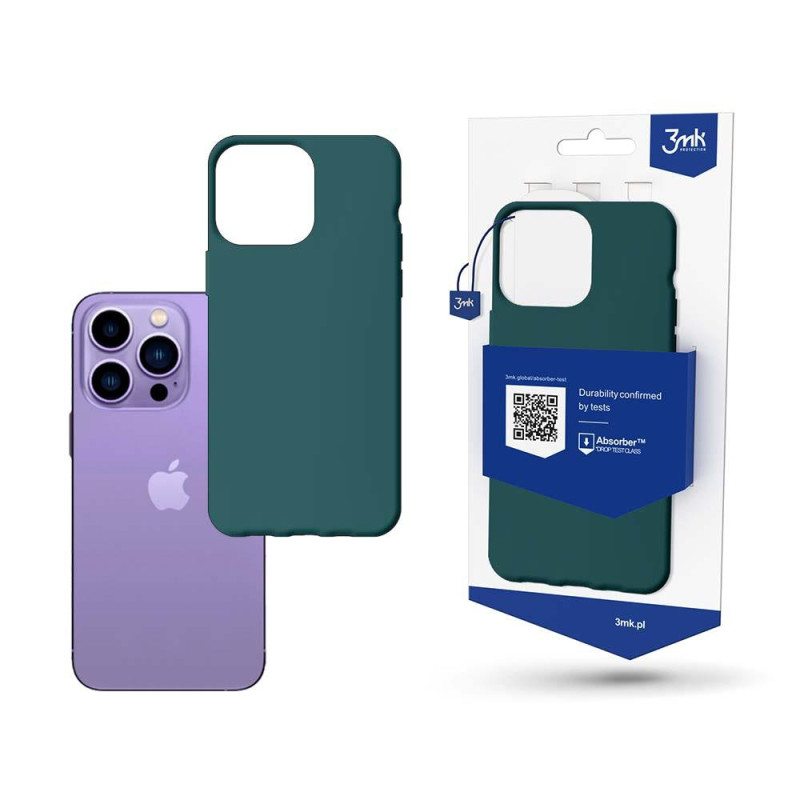 3mk matinis dėklas, skirtas iPhone 14 Pro – žalias 3mk matinis dėklas, skirtas iPhone 14 Pro – žalias