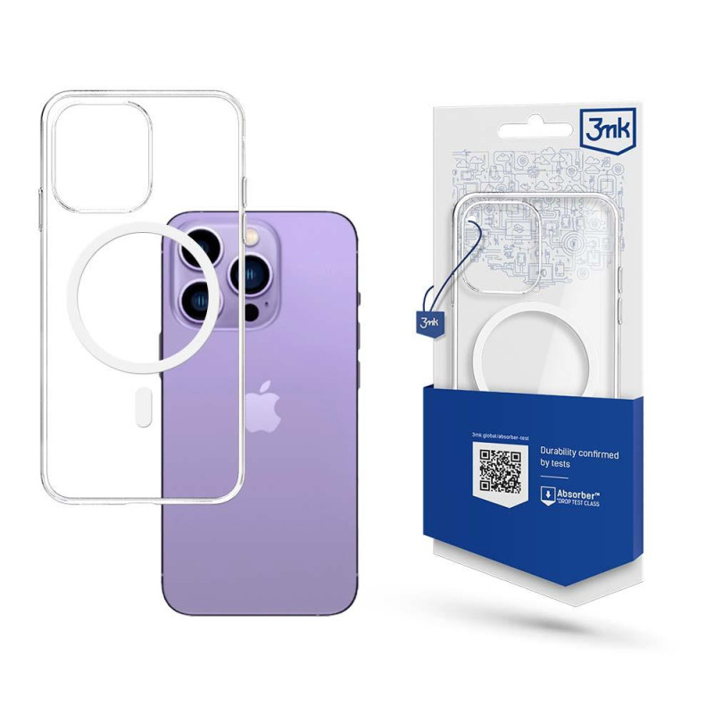3mk Mag Case su MagSafe, skirtas iPhone 14 Pro Max - skaidrus