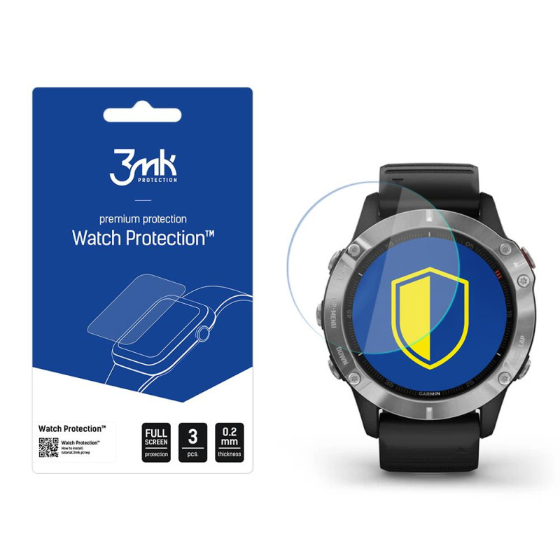 3mk Watch Protection™ hibridinis stiklas v. FlexibleGlass Lite ant Garmin Fenix 6