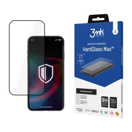 9H 3mk HardGlass Max™ stiklas, skirtas iPhone 14 Pro 9H 3mk HardGlass Max™ stiklas, skirtas iPhone 14 Pro