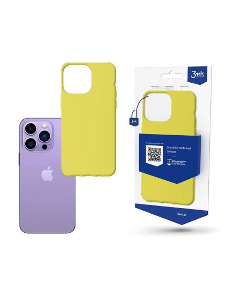 3mk matinis dėklas, skirtas iPhone 14 Pro – geltonas