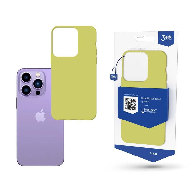 3mk matinis dėklas, skirtas iPhone 14 Pro Max – geltonas 3mk matinis dėklas, skirtas iPhone 14 Pro Max – geltonas