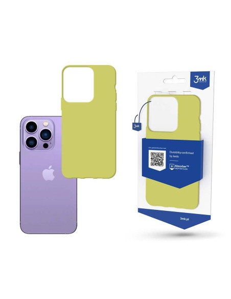 3mk matinis dėklas, skirtas iPhone 14 Pro Max – geltonas