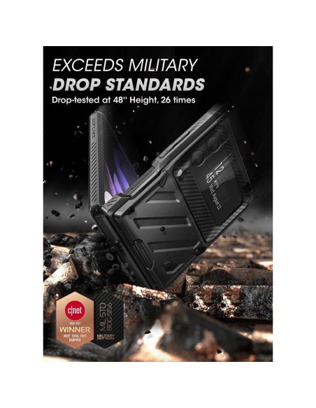 Unicorn Beetle Pro Supcase dėklas, skirtas Samsung Galaxy Z Flip 4 - juodas