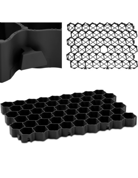 Modulinės parkavimo vejos grotelės 60 x 40 x 4 cm 4 vnt.juodas Modulinės parkavimo vejos grotelės 60 x 40 x 4 cm 4 vnt.juodas