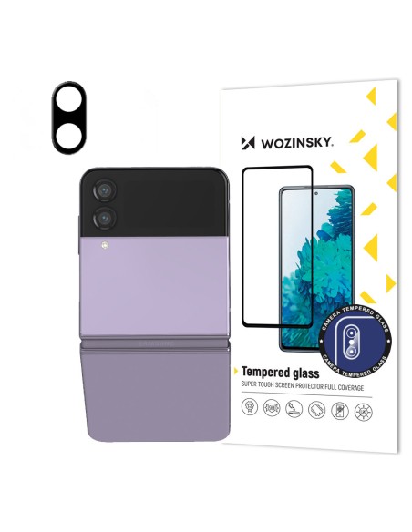 Wozinsky Full Camera Glass grūdintas stiklas, skirtas Samsung Galaxy Z Flip 4, skirtas 9H fotoaparato kamerai Wozinsky Full Camera Glass grūdintas stiklas, skirtas Samsung Galaxy Z Flip 4, skirtas 9H fotoaparato kamerai