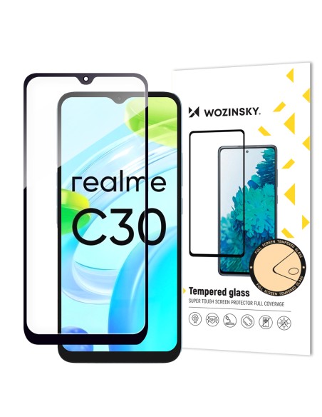 Wozinsky Full Glue grūdintas stiklas Realme C30 / Realme Narzo 50i Prime 9H viso ekrano grūdintas stiklas su juodu rėmel... Wozinsky Full Glue grūdintas stiklas Realme C30 / Realme Narzo 50i Prime 9H viso ekrano grūdintas stiklas su juodu rėmel...