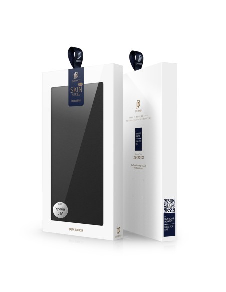 Dux Ducis Skin Pro dėklas, skirtas Sony Xperia 5 IV dangteliu su atvartu kortelių piniginės stovu juodas Dux Ducis Skin Pro dėklas, skirtas Sony Xperia 5 IV dangteliu su atvartu kortelių piniginės stovu juodas