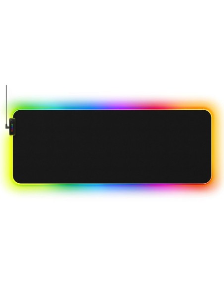Spire šviečiantis didelis RGB žaidimų pelės kilimėlis žaidėjams juodas Spire šviečiantis didelis RGB žaidimų pelės kilimėlis žaidėjams juodas