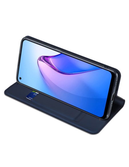 „Dux Ducis Skin Pro“ dėklas, skirtas „Oppo Reno 8“ dangčiui su atvartu, kortelės piniginės stovas mėlynas „Dux Ducis Skin Pro“ dėklas, skirtas „Oppo Reno 8“ dangčiui su atvartu, kortelės piniginės stovas mėlynas