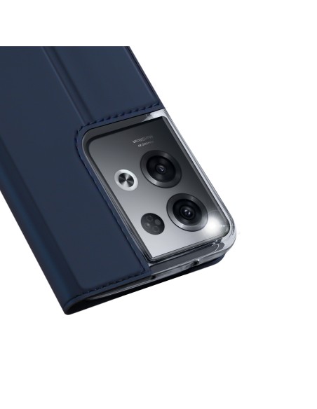 Dux Ducis Skin Pro dėklas, skirtas Oppo Reno 8 Pro dangteliu su atvartu, kortelės piniginės stovu mėlynas Dux Ducis Skin Pro dėklas, skirtas Oppo Reno 8 Pro dangteliu su atvartu, kortelės piniginės stovu mėlynas