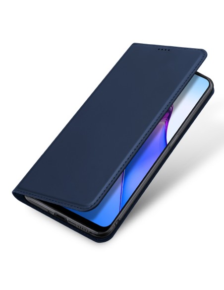 Dux Ducis Skin Pro dėklas, skirtas Oppo Reno 8 Pro dangteliu su atvartu, kortelės piniginės stovu mėlynas Dux Ducis Skin Pro dėklas, skirtas Oppo Reno 8 Pro dangteliu su atvartu, kortelės piniginės stovu mėlynas