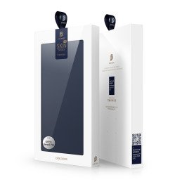 Dux Ducis Skin Pro dėklas, skirtas Oppo Reno 8 Pro dangteliu su atvartu, kortelės piniginės stovu mėlynas