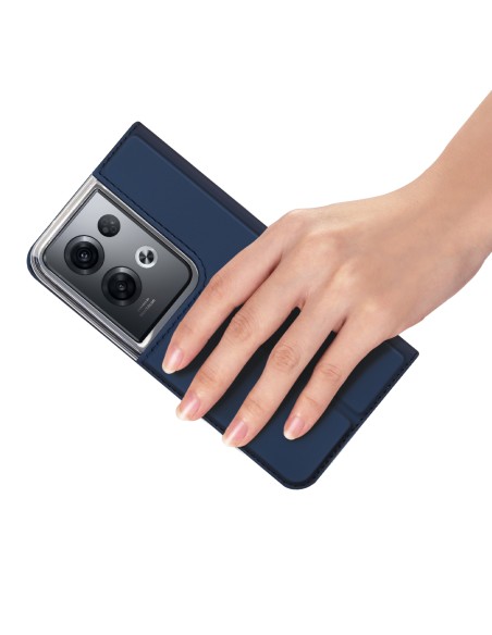 Dux Ducis Skin Pro dėklas, skirtas Oppo Reno 8 Pro dangteliu su atvartu, kortelės piniginės stovu mėlynas Dux Ducis Skin Pro dėklas, skirtas Oppo Reno 8 Pro dangteliu su atvartu, kortelės piniginės stovu mėlynas