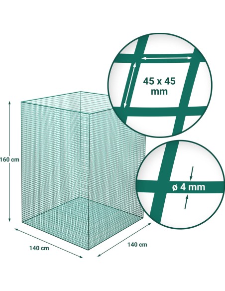 Šieno tinklelis šėrimui arkliams, tinklelis 45 x 45 mm 1,4 x 1,4 x 1,6 m Šieno tinklelis šėrimui arkliams, tinklelis 45 x 45 mm 1,4 x 1,4 x 1,6 m