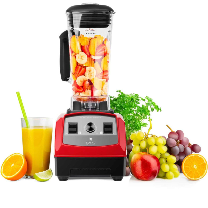 Blenderio puodelio maišytuvas su dangteliu 32000 aps./min 1500 W - raudonas