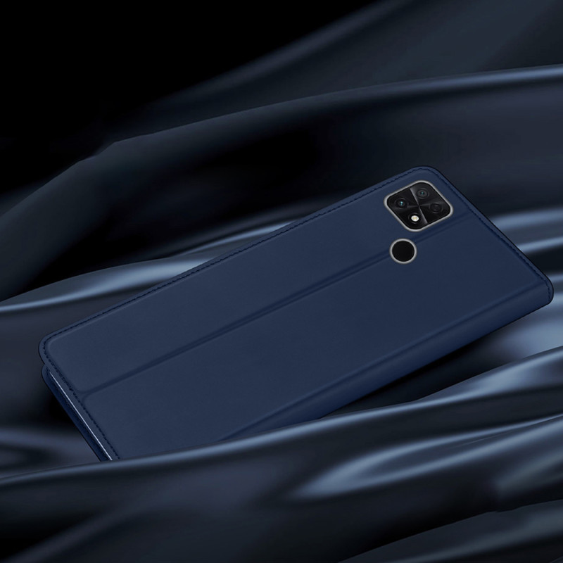 Dux Ducis Skin Pro dėklas Xiaomi Poco C40 su atvartu kortelės piniginės stovas auksinis