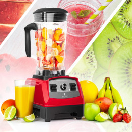 Blenderio puodelio maišytuvas su dangteliu 32000 aps./min 1500 W - raudonas