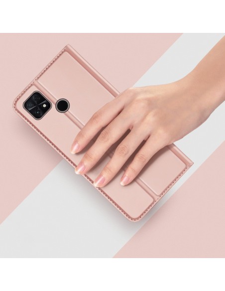 Dux Ducis Skin Pro dėklas Xiaomi Poco C40 su atvartu kortelės piniginės stovas auksinis Dux Ducis Skin Pro dėklas Xiaomi Poco C40 su atvartu kortelės piniginės stovas auksinis