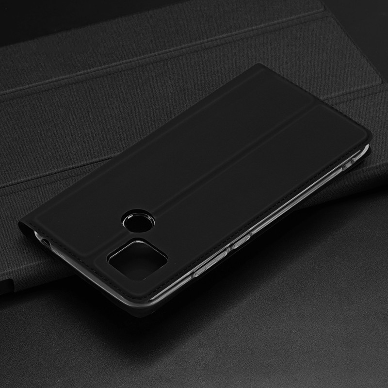 Dux Ducis Skin Pro dėklas Xiaomi Poco C40 su atvartu kortelės piniginės stovas auksinis