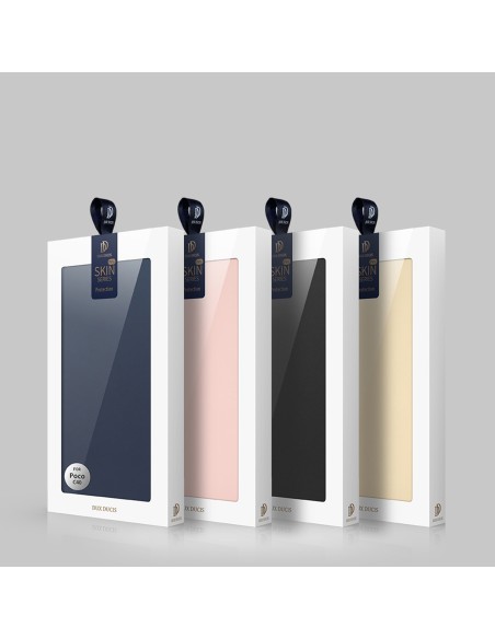 Dux Ducis Skin Pro dėklas Xiaomi Poco C40 su atvartu kortelės piniginės stovas auksinis Dux Ducis Skin Pro dėklas Xiaomi Poco C40 su atvartu kortelės piniginės stovas auksinis