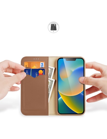 Dux Ducis Hivo odinis atverčiamas dėklas Natūralios odinės dangtelio piniginė kortelėms ir asmens dokumentams iPhone 14 ... Dux Ducis Hivo odinis atverčiamas dėklas Natūralios odinės dangtelio piniginė kortelėms ir asmens dokumentams iPhone 14 ...