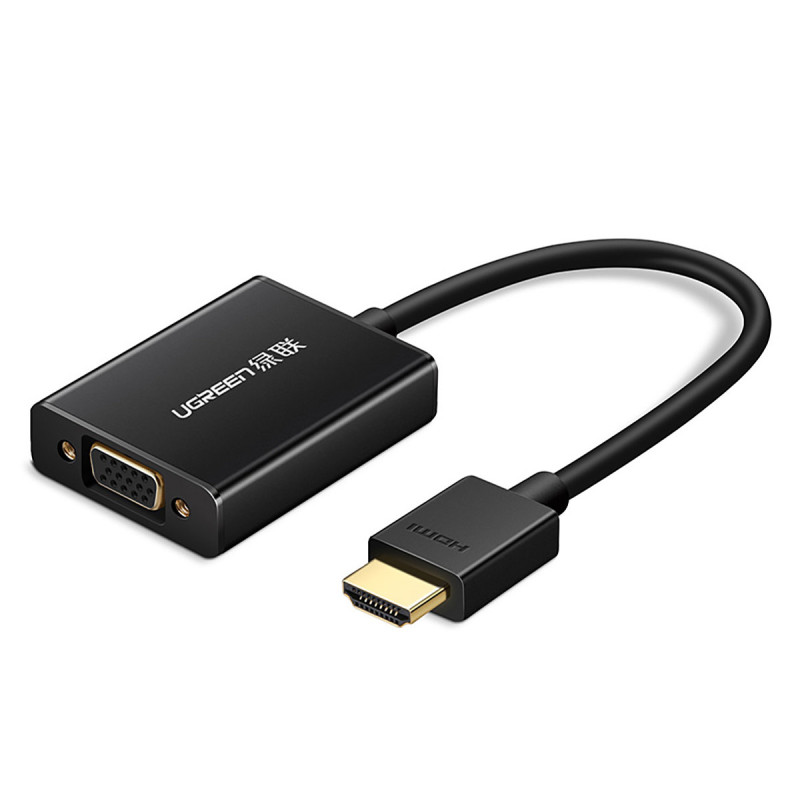 Adapteris HDMI - VGA + USB - micro USB kabelis 1m juodas