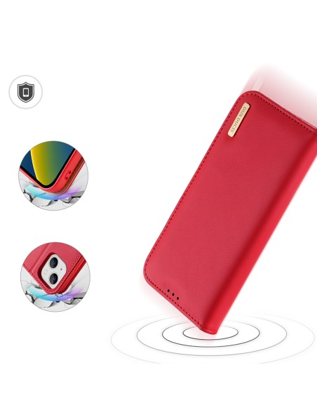„Dux Ducis Hivo“ odinis atverčiamas dėklas Natūralios odos dėklas piniginė kortelėms ir ID „iPhone 14 Plus Red“ „Dux Ducis Hivo“ odinis atverčiamas dėklas Natūralios odos dėklas piniginė kortelėms ir ID „iPhone 14 Plus Red“
