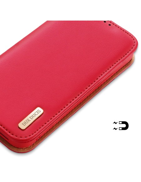 „Dux Ducis Hivo“ odinis atverčiamas dėklas Natūralios odos dėklas piniginė kortelėms ir ID „iPhone 14 Plus Red“ „Dux Ducis Hivo“ odinis atverčiamas dėklas Natūralios odos dėklas piniginė kortelėms ir ID „iPhone 14 Plus Red“