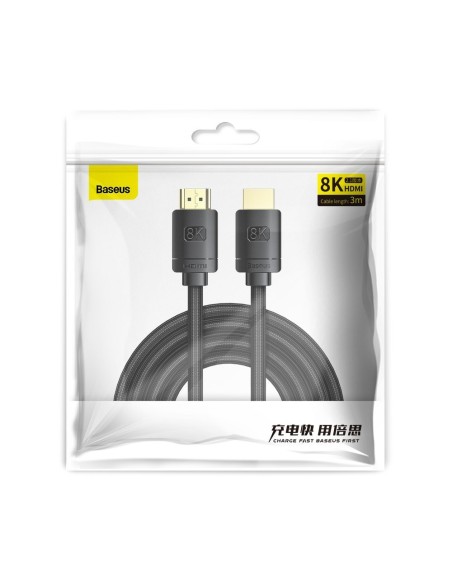HDMI 2.1 kabelis 8K 60Hz eARC QMS Dynamic HDR VRR ALLM 3m juodas HDMI 2.1 kabelis 8K 60Hz eARC QMS Dynamic HDR VRR ALLM 3m juodas