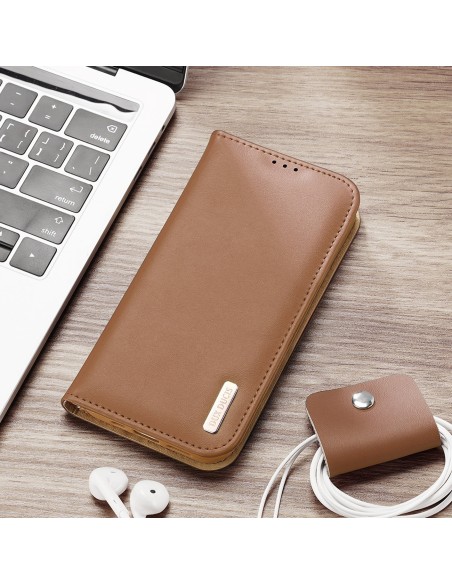 Dux Ducis Hivo odinis atverčiamas dėklas Natūralios odinės dangtelio piniginė kortelėms ir asmens dokumentams iPhone 14 ...