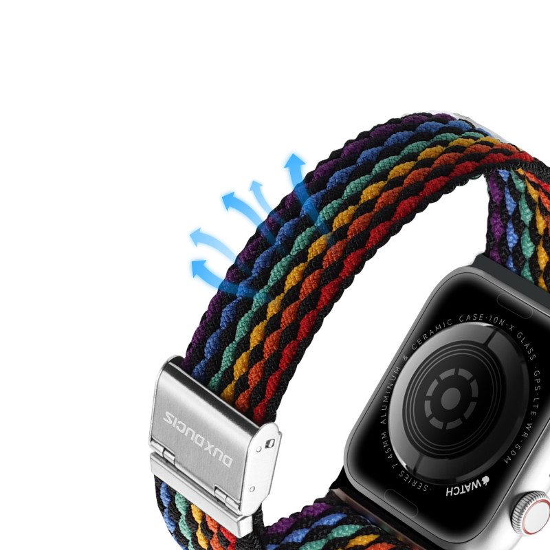 Dux Ducis dirželis (Mixture II versija) Apple Watch SE apyrankė, 9, 8, 7, 6, 5, 4, 3, 2, 1 (41, 40, 38 mm) pynimo juosta...