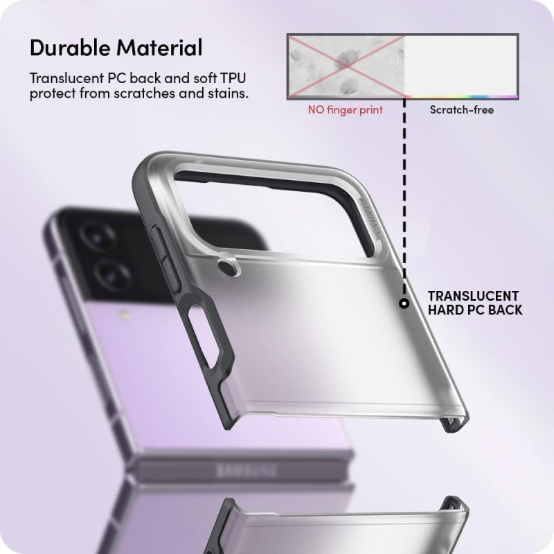 Spigen Cyrill Color Brick dėklas, skirtas Samsung Galaxy Z Flip 4 - matinė pilka