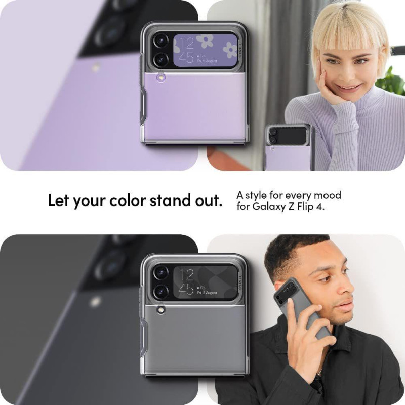 Spigen Cyrill Color Brick dėklas, skirtas Samsung Galaxy Z Flip 4 - matinė pilka