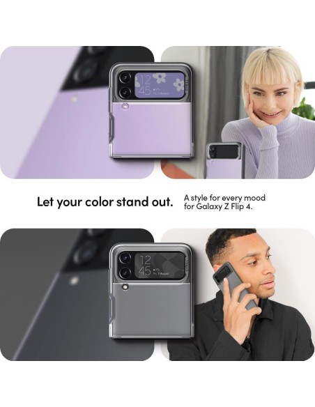 Spigen Cyrill Color Brick dėklas, skirtas Samsung Galaxy Z Flip 4 - matinė pilka