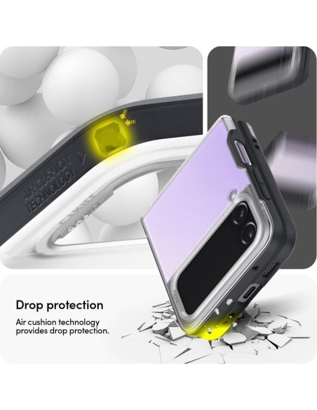 Spigen Cyrill Color Brick dėklas, skirtas Samsung Galaxy Z Flip 4 - matinė pilka