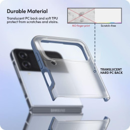 Spigen Cyrill Color Brick dėklas, skirtas Samsung Galaxy Z Flip 4 - matinė tamsiai mėlyna