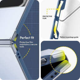 Spigen Cyrill Color Brick dėklas, skirtas Samsung Galaxy Z Flip 4 - matinė tamsiai mėlyna