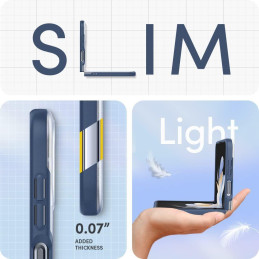 Spigen Cyrill Color Brick dėklas, skirtas Samsung Galaxy Z Flip 4 - matinė tamsiai mėlyna