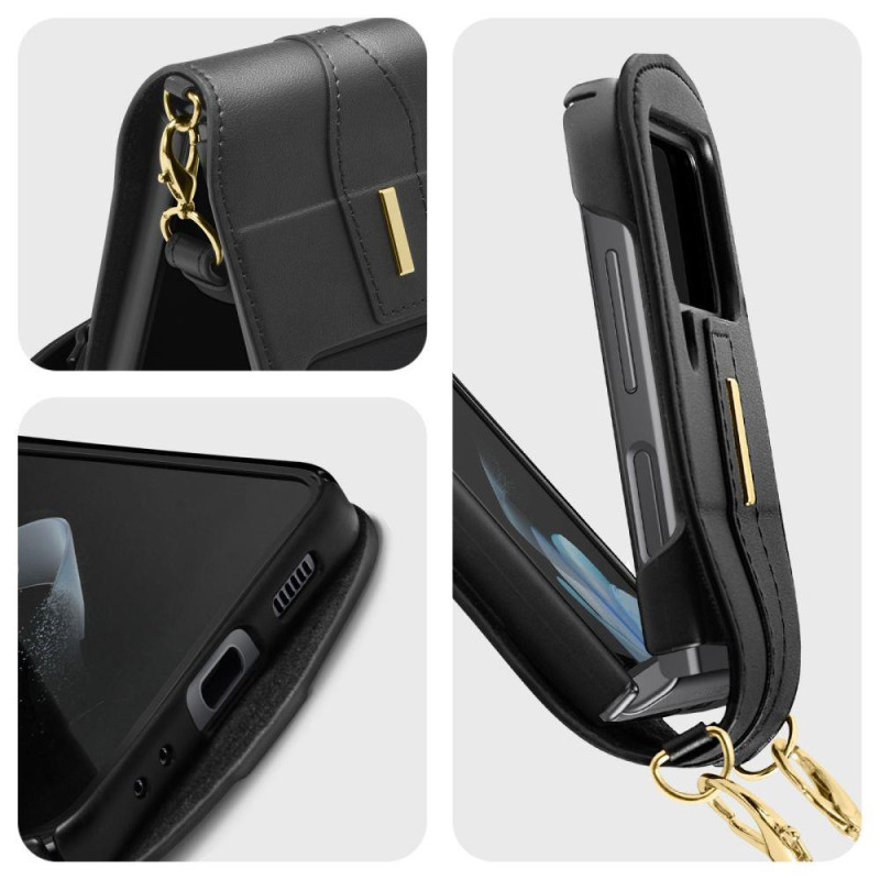 Spigen Linear Calin dėklas, skirtas Samsung Galaxy Z Flip 4 - juodas