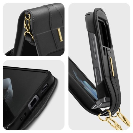 Spigen Linear Calin dėklas, skirtas Samsung Galaxy Z Flip 4 - juodas Spigen Linear Calin dėklas, skirtas Samsung Galaxy Z Flip 4 - juodas
