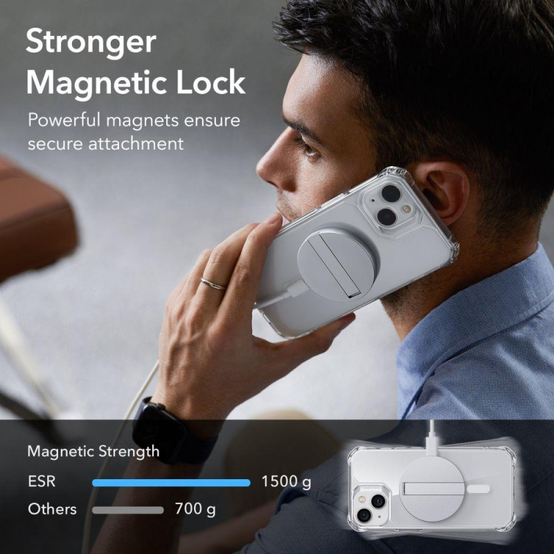 ESR Air Armor Halolock dėklas su MagSafe iPhone 14 Plus - skaidrus