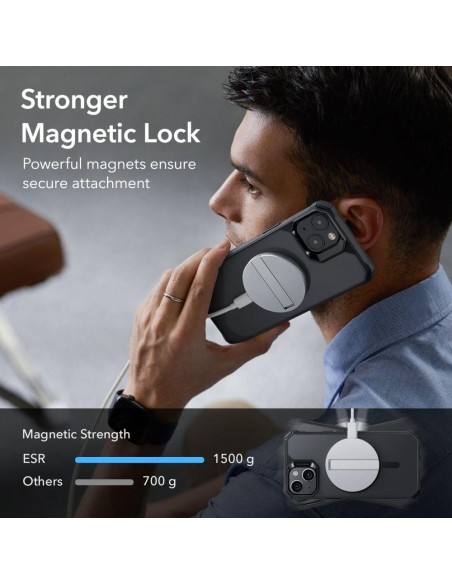 ESR AIR ARMOR HALOLOCK MAGSAFE IPHONE 13/ 14 MATĖ JUODAS