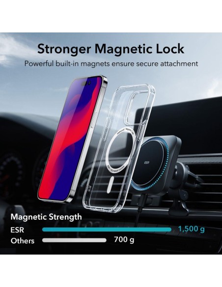 ESR Classic Hybrid Halolock dėklas su MagSafe iPhone 14 Pro - skaidrus ESR Classic Hybrid Halolock dėklas su MagSafe iPhone 14 Pro - skaidrus